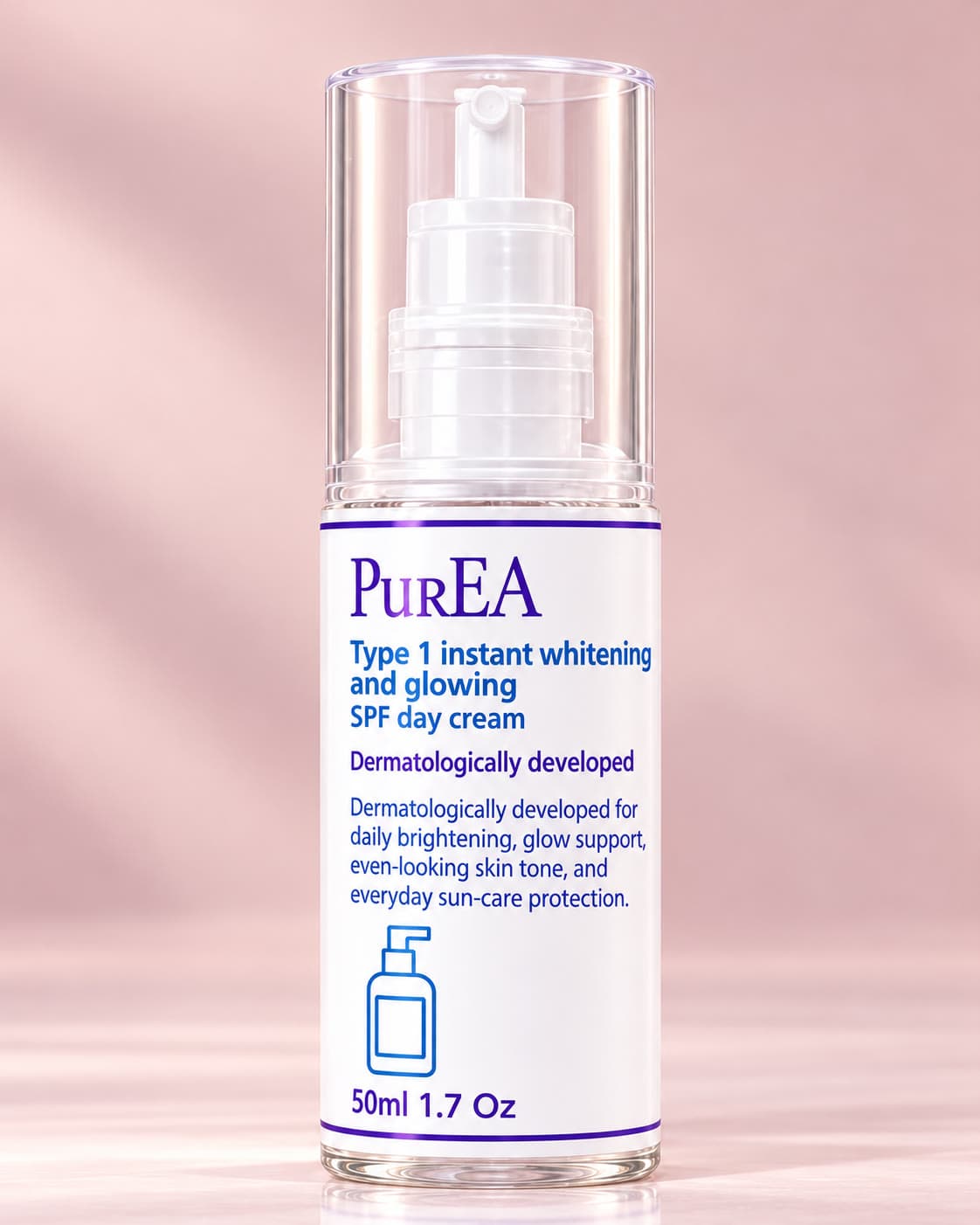 Pure EA Type 1 Instant Whitening and Glowing SPF Day Cream, front view